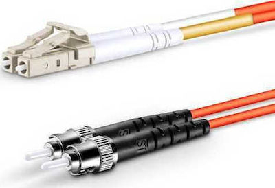 Optical Fiber LC-ST Cable 2m Πορτοκαλί