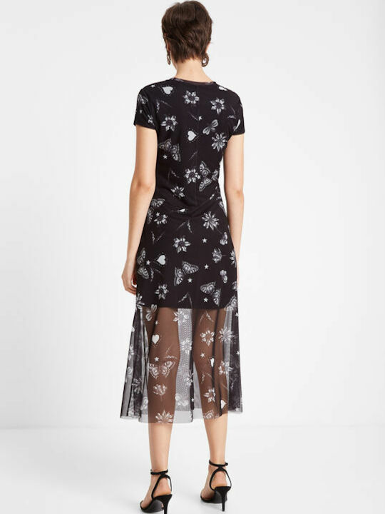 Desigual Summer Midi Dress Black