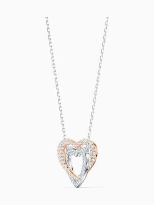 Swarovski Infinity Double Heart Necklace with design Heart