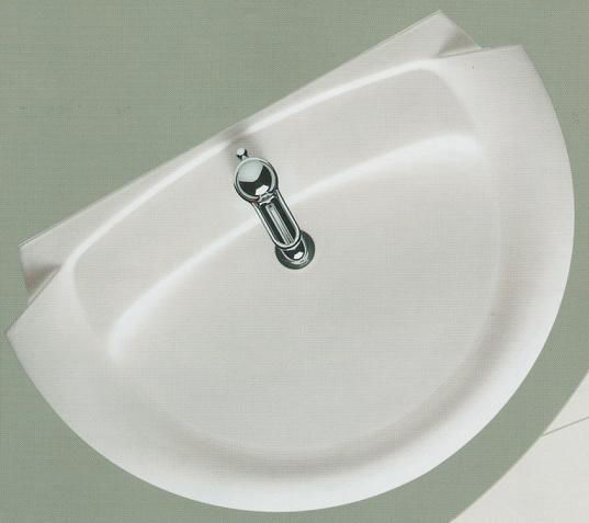 Ideal Standard Manta Wall Mounted Bathroom Sink with Porcelain Pedestal 70x57x84cm White