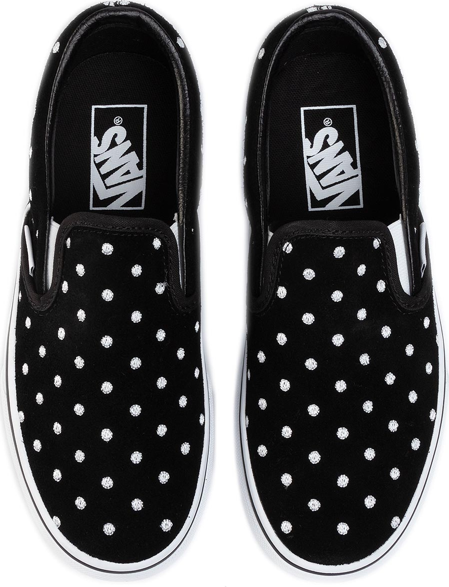 slip on polka dot vans