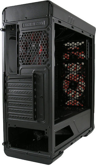 LC-Power Gaming 988 Midi Tower Κουτί Υπολογιστή με Πλαϊνό Παράθυρο Μαύρο