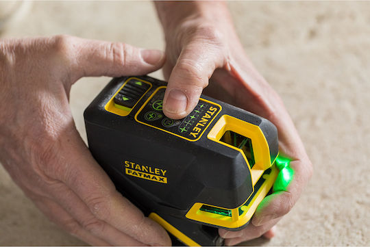 Stanley Αυτορυθμιζόμενο Γραμμικό Αλφάδι Laser Πράσινης Δέσμης με Εύρος Εργασίας 30m