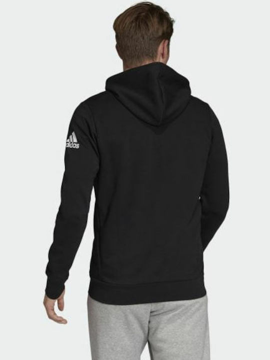 Adidas Must Haves Men's Sweatshirt with Hood and Pockets Black