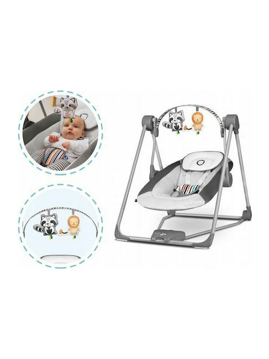 Lionelo Electric Baby Relax Swing Otto with Music Gray for Child up to 9kg