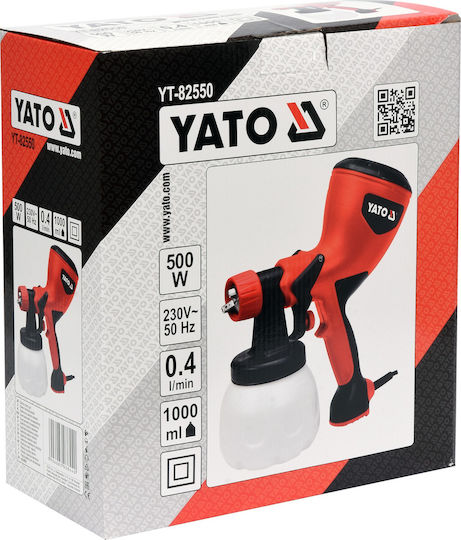 Yato YT-82550 Elektrische Farbspritzpistole mit Behälter 1Es