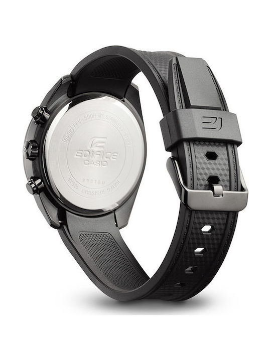 Casio Edifice Ceas Cronograf Baterie cu Negru Brățară din cauciuc