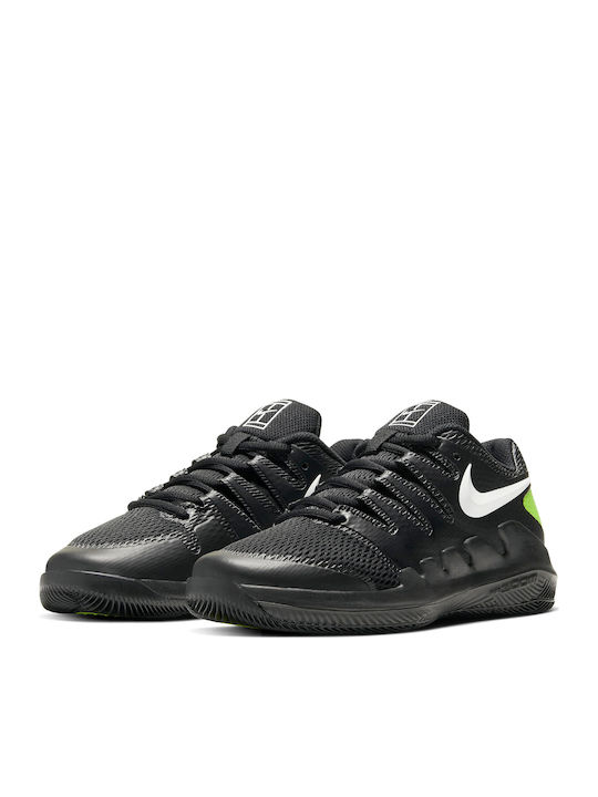 Court Vapor X Αθλητικά Παιδικά Παπούτσια Τέννις με Κορδόνια Black / White / Volt