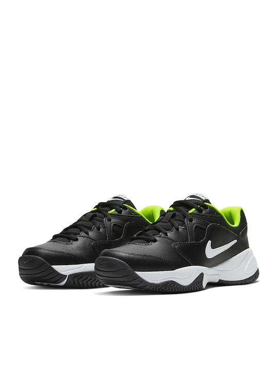Court Lite 2 Kids Sports Shoes Running with Laces Black White Volt