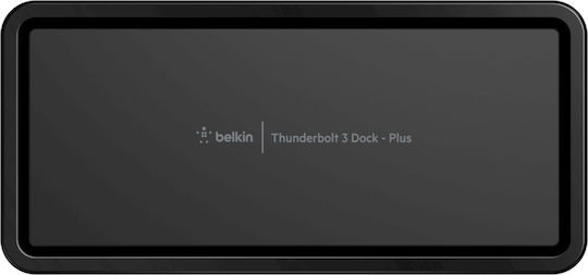 Belkin Thunderbolt 3 Dock Plus USB-C Docking Station with DisplayPort 4K PD Ethernet and Support for 2 Monitors Black