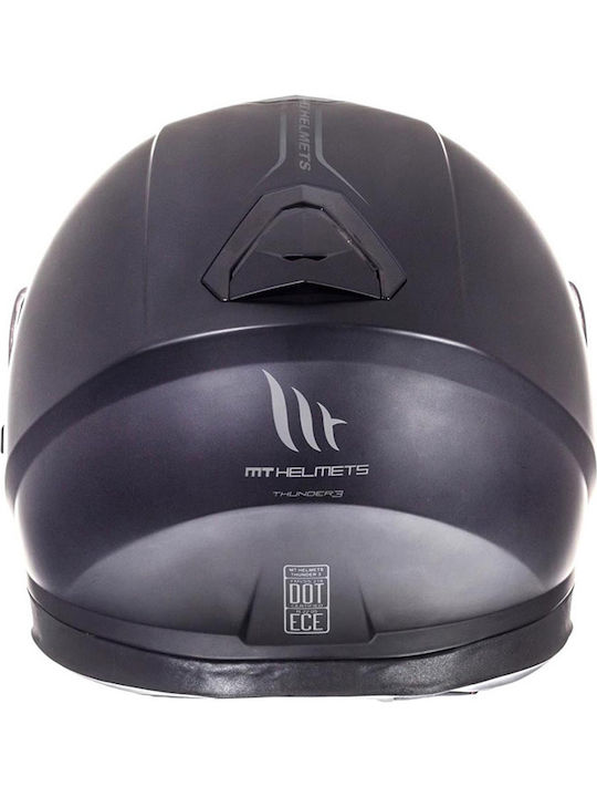MT Thunder 3 SV Matt Black Κράνος Μηχανής Full Face ECE 22.05 με Sunvisor