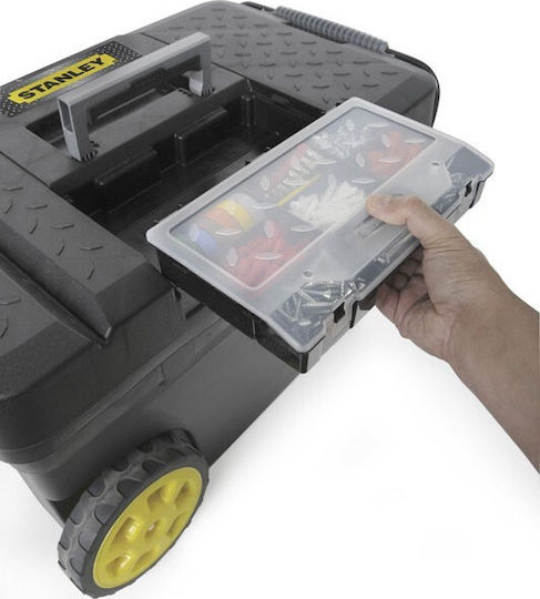 Stanley Tool Storage Plastic Wheeled Box W61.3xD37.5xH41.9cm 1-97-503