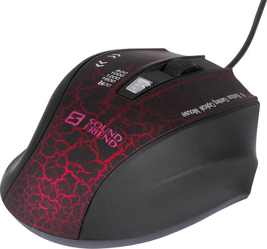 Sound Friend SF-8196 Gaming Ποντίκι Κόκκινο