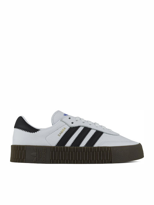 Sambarose Damen Flatforms Sneakers Cloud White / Core Black / Gum