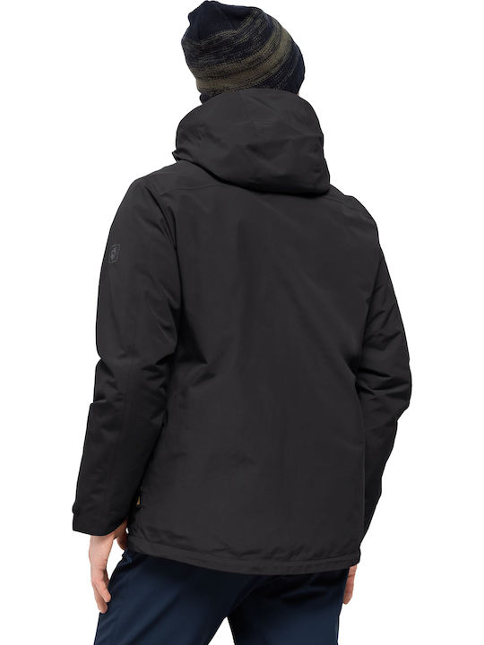 Jack Wolfskin Gotland 3-in-1 3 in 1 Herren Winter Jacke Hardshell Wasserdicht und winddicht Schwarz