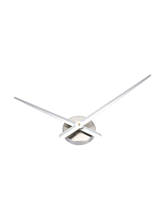 Mirror Roman Do It Yourself (Number Dimension 12cm) Antique Wall Clock Plastic Silver Ø120cm