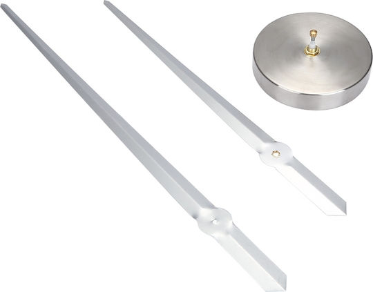 Mirror Roman Do It Yourself (Dimensiunea Numerelor 12cm) Ceas de Perete Autocolantă Plastic Argintiu Ø120cm