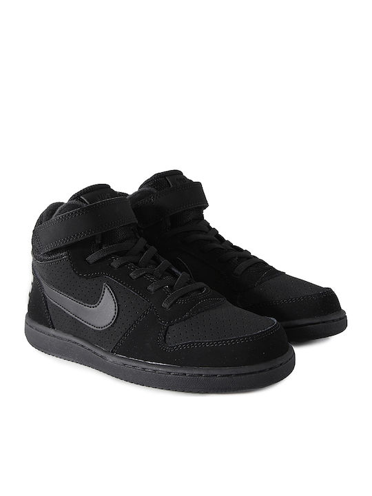 Court Court Borough Mid Psv Kids Sports Shoes Basketball with Hoop & Loop Closure Black