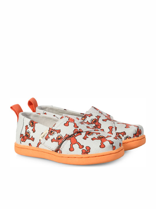 Kids Espradrilles with Hoop & Loop Closure Gray Tiny Elmo