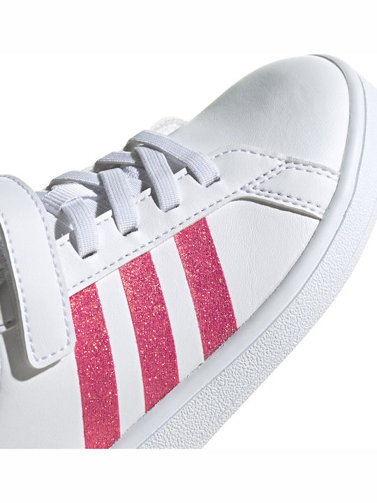 GRAND COURT Παιδικά Sneakers με Σκρατς Cloud White / Real Pink