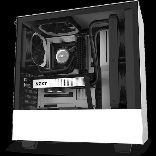 NZXT H510 Gaming Midi Tower Κουτί Υπολογιστή με Πλαϊνό Παράθυρο Λευκό