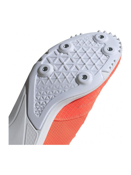Distancestar Sport Shoes Spikes Signal Coral / Silver Metallic