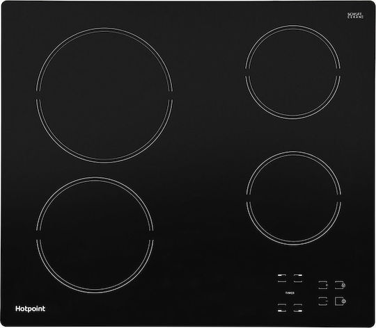 Hotpoint-Ariston Κεραμική Εστία Αυτόνομη με Λειτουργία Κλειδώματος 58x51εκ.