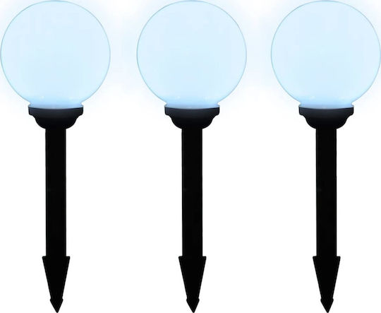 vidaXL Set of 6 Spiked Solar Lights Balls 0.4W Warm White with Photocell 41cm