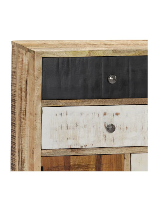 Chest of Drawers of Solid Wood with 6 Drawers Multicolour 70x30x78cm
