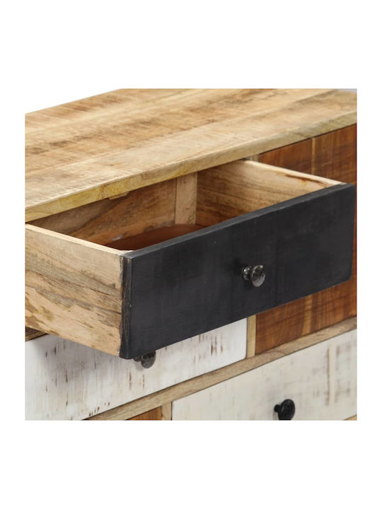 Chest of Drawers of Solid Wood with 6 Drawers Multicolour 70x30x78cm