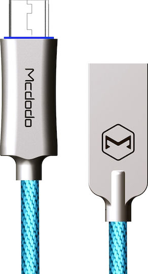 Mcdodo Braided USB 2.0 to micro USB Cable Μπλε 1m (CA-289)
