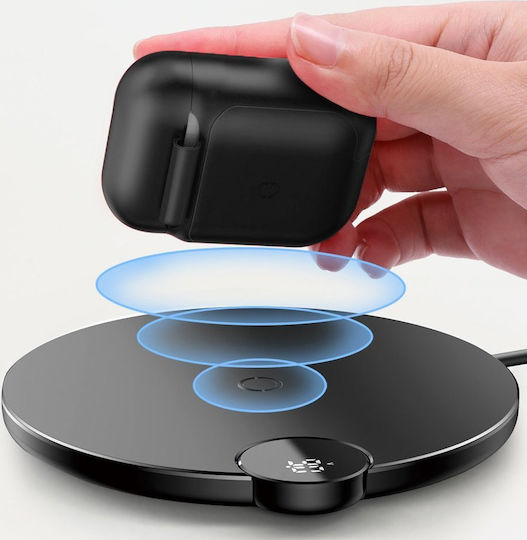Baseus Anti-dust Wireless Charger Θήκη Σιλικόνης σε Μαύρο χρώμα για Apple AirPods