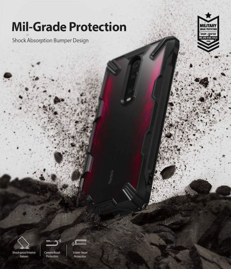 Ringke Fusion X Back Cover Plastic 2mm Black Xiaomi Mi 9T / 9T Pro