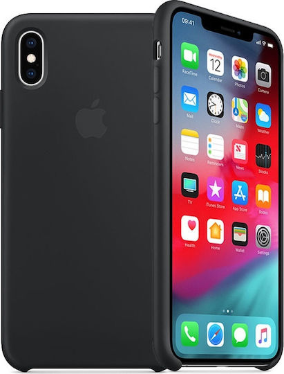 Apple Back Cover Silicon Negru (iPhone XS Max)