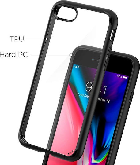 Spigen Ultra Hybrid 2 Umschlag Rückseite Kunststoff 2mm Schwarz (iPhone SE 2022/2020/8/7)