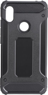 Hurtel Tough Armor Plastic Back Cover Durable Black (Redmi 7)