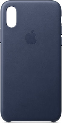 Apple Leather Case Midnight Blue (iPhone Xs)