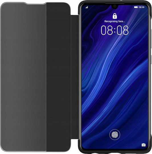 Huawei SMART VIEW Buchen Sie Synthetisches Leder Schwarz (Huawei P30)