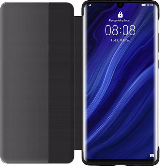 Huawei SMART VIEW Buchen Sie Synthetisches Leder Schwarz (Huawei P30)
