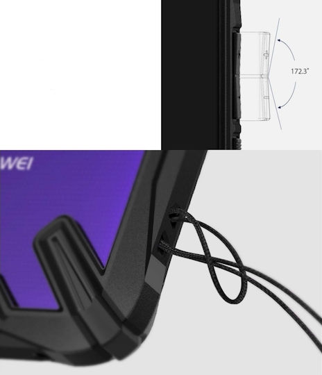 Ringke Fusion-X Back Cover Din Silicon Cu Curea Pentru Gât Neagră Huawei Mate 20 Pro