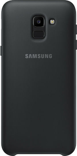Samsung Dual Layer Cover Back Cover Σιλικόνης Μαύρο (Galaxy J6)