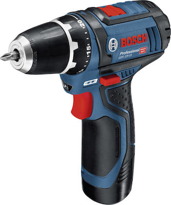 Bosch GSR 12V-15 Δραπανοκατσάβιδο Μπαταρίας 12V 2x2Ah