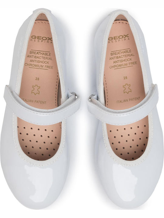 Kids Anatomic Ballerinas Plie with Hoop & Loop Closure White