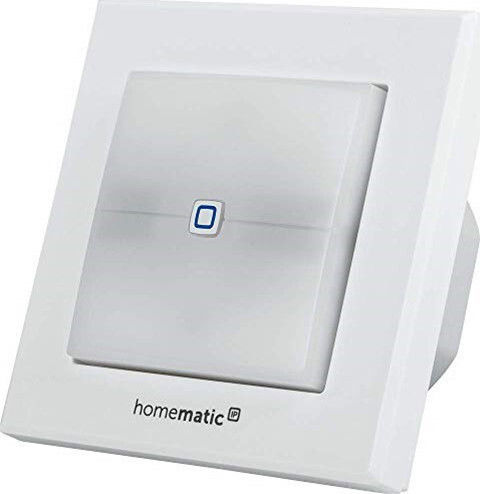 HomeMatic IP Switch brand switch Încastrat Comutator de Perete Iluminat Dublu cu Cadru Alb