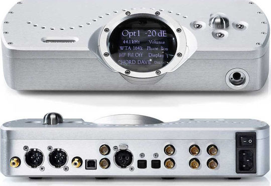 Chord Electronics Dave Silver Schreibtisch Digital Kopfhörerverstärker Einkanalig mit DAC, USB und Jack 6.3mm