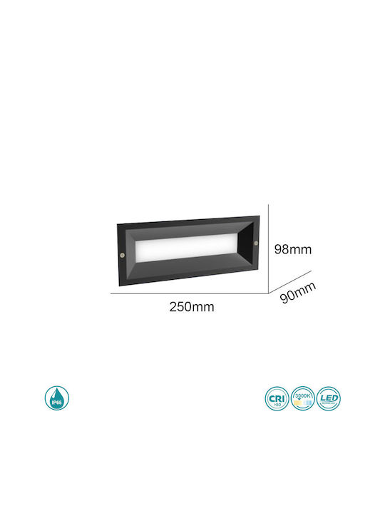 Sun Light Επιτοίχια Εξωτερική Πλαφονιέρα LED IP65 12.5W 9.8x25εκ.