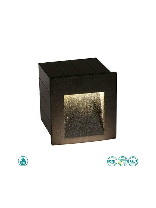 Sun Light Επιτοίχια Εξωτερική Πλαφονιέρα LED IP65 3W 6.5x7εκ.