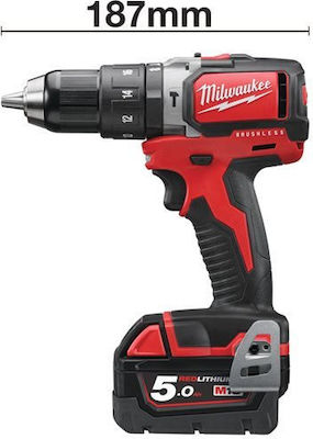 Milwaukee M18 BLPD-502C Șurubelniță cu percuție Mașină de găurit Baterie Fără perii 18V 2x5Ah 4933448472