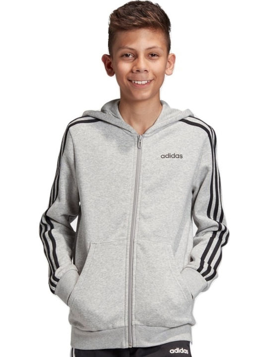 adidas Παιδική Ζακέτα Φούτερ Essentials 3-Stripes Γκρι