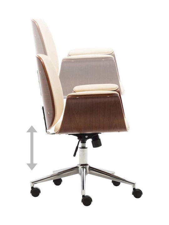 Stuhl Büro mit Armen Beige vidaXL